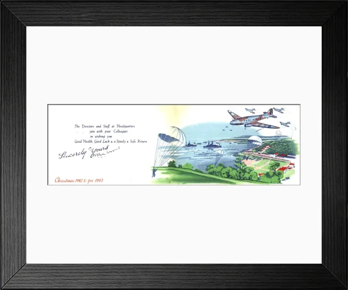 Framed Print : WW2 Christmas card, DMP Framed Print : WW2 Christmas card, DMP