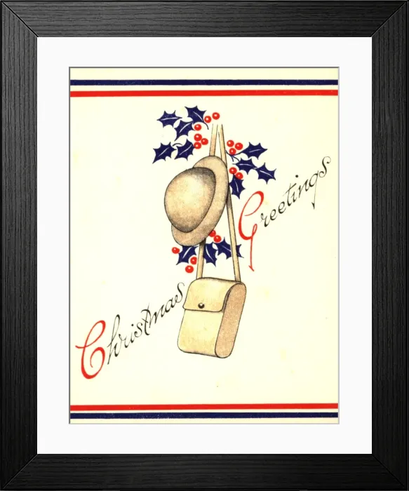 Framed Print : WW2 Christmas card Framed Print : WW2 Christmas card