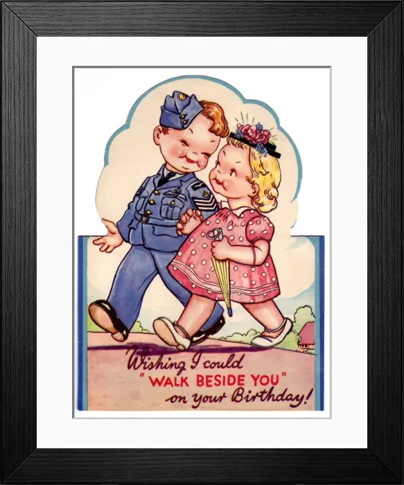 Framed Print : WW2 birthday card Framed Print : WW2 birthday card