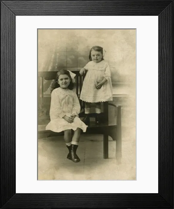 Framed Print : Two little girls Framed Print : Two little girls