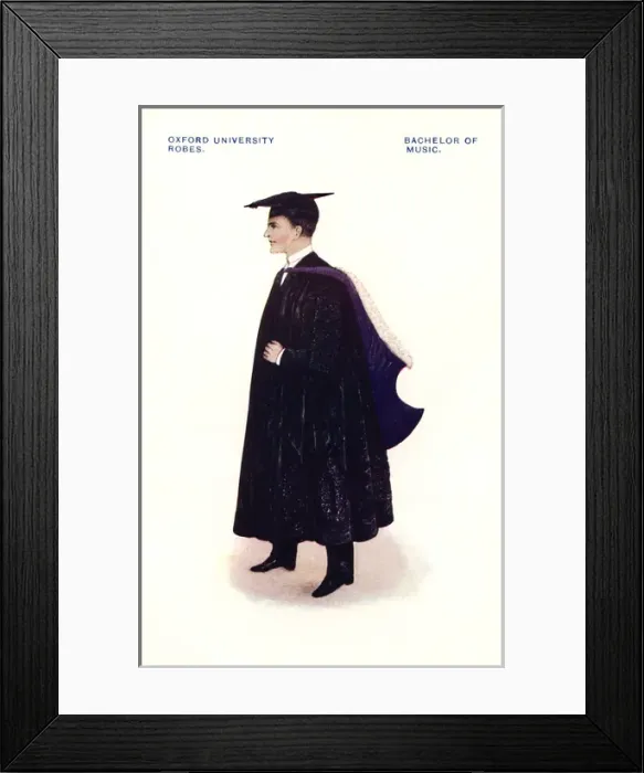 Framed Print : Oxford University robes: Bachelor of Music Framed Print : Oxford University robes: Bachelor of Music