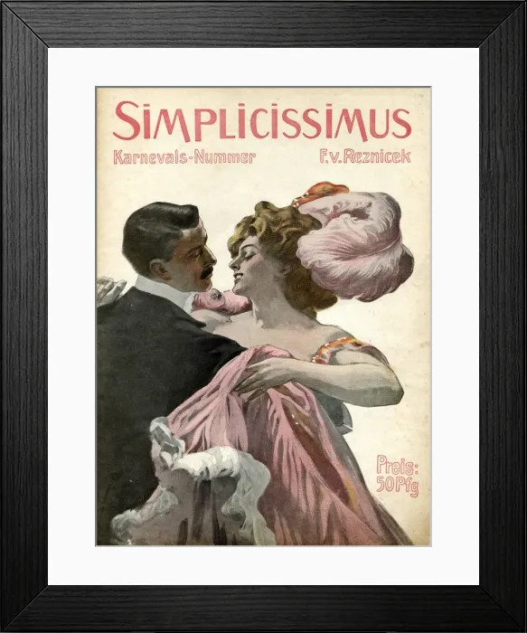 Framed Print : Couple dancing 1908 Framed Print : Couple dancing 1908