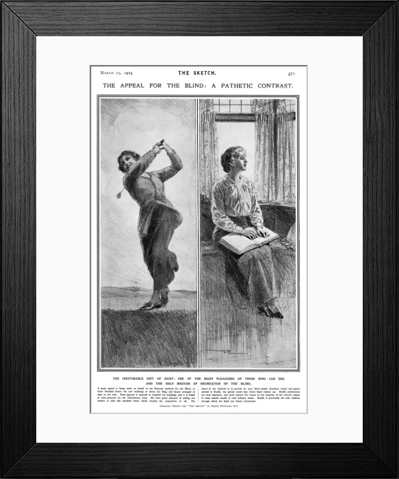 Framed Print : The Gift of Sight & Braille as only recreation of the blind Framed Print : The Gift of Sight & Braille as only recreation of the blind