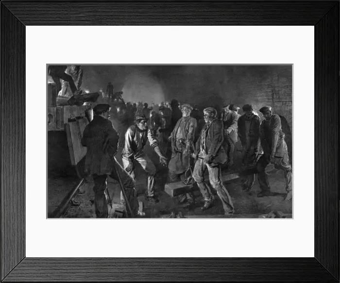Framed Print : Sunday Work in the Tunnel of a Great Main Line, Matania Framed Print : Sunday Work in the Tunnel of a Great Main Line, Matania