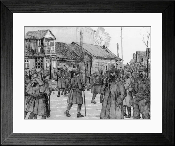 Framed Print : WW1 - German troops on the Eastern Front - behind the lines Framed Print : WW1 - German troops on the Eastern Front - behind the lines