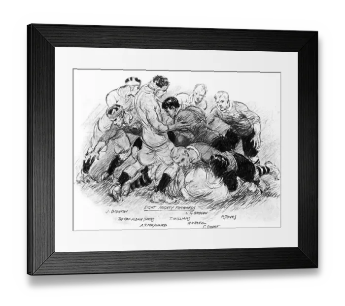 Framed Print : England v Wales rugby match 1914 Framed Print : England v Wales rugby match 1914