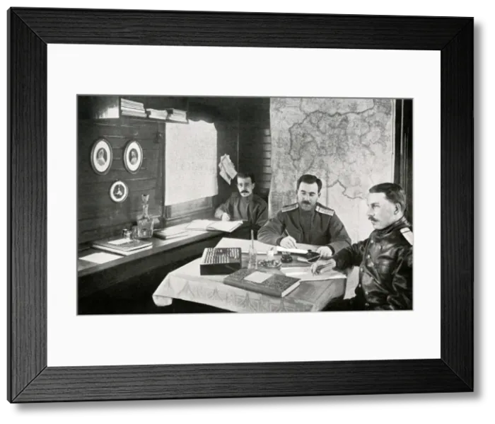 Framed Print : WW1 - Eastern Front - Russian Staff Officers on a Train Framed Print : WW1 - Eastern Front - Russian Staff Officers on a Train