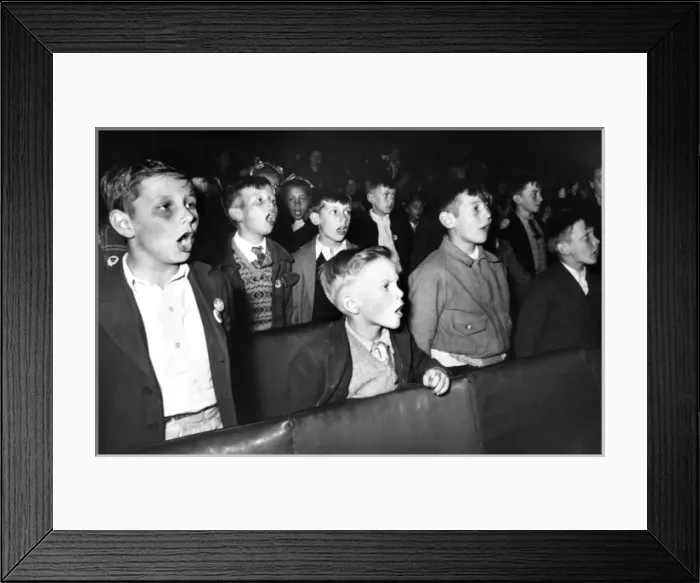 Framed Print : 1950s Cinema - Childrens Saturday Matinee Framed Print : 1950s Cinema - Childrens Saturday Matinee