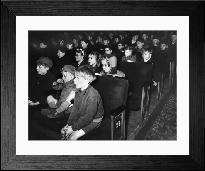 Framed Print : 1950s Cinema - Childrens Saturday Matinee Framed Print : 1950s Cinema - Childrens Saturday Matinee