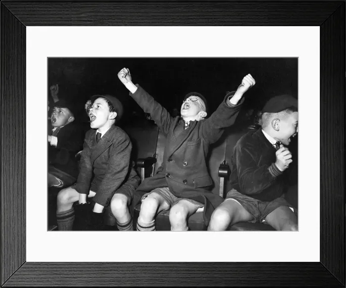 Framed Print : 1950s Cinema - Childrens Saturday Matinee Framed Print : 1950s Cinema - Childrens Saturday Matinee