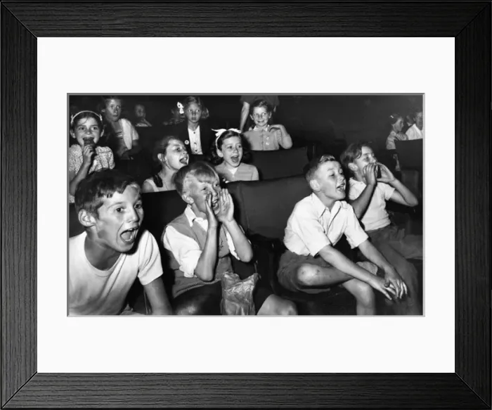 Framed Print : 1950s Cinema - Childrens Saturday Matinee Framed Print : 1950s Cinema - Childrens Saturday Matinee