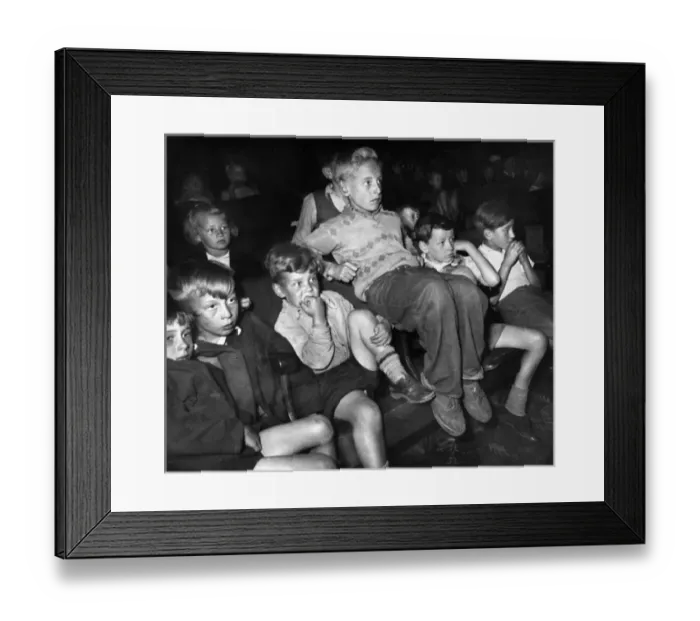 Framed Print : 1950s Cinema - Childrens Saturday Matinee Framed Print : 1950s Cinema - Childrens Saturday Matinee
