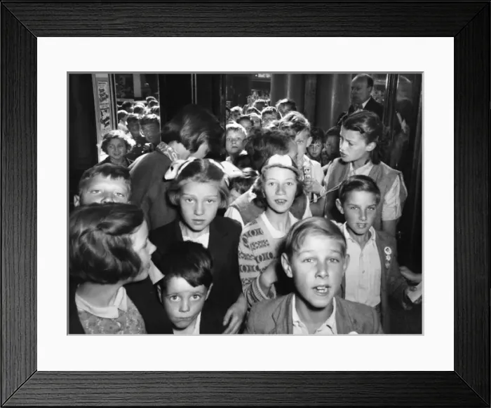 Framed Print : 1950s Cinema - Childrens Saturday Matinee Framed Print : 1950s Cinema - Childrens Saturday Matinee