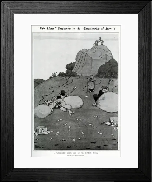 Framed Print : Encyclopedia of Sport by William Heath Robinson Framed Print : Encyclopedia of Sport by William Heath Robinson