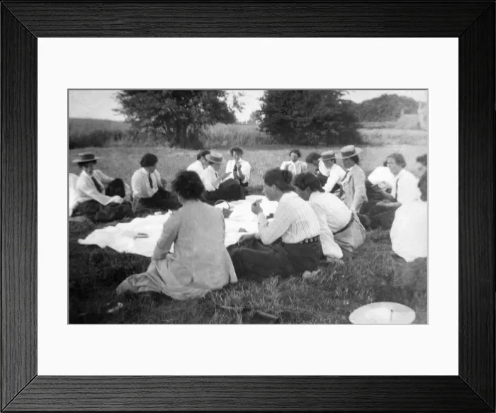 Framed Print : Large group at picnic Framed Print : Large group at picnic