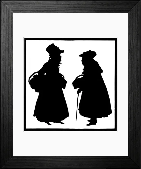 Framed Print : Bath Characters by Edouart Framed Print : Bath Characters by Edouart