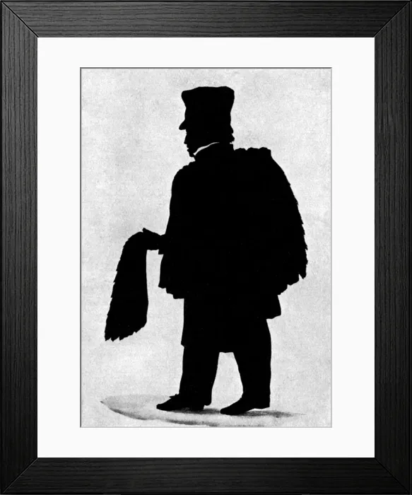 Framed Print : Bath Characters by Edouart - mat seller Framed Print : Bath Characters by Edouart - mat seller