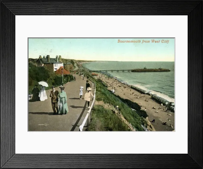 Framed Print : View from West Cliff, Bournemouth, Dorset Framed Print : View from West Cliff, Bournemouth, Dorset