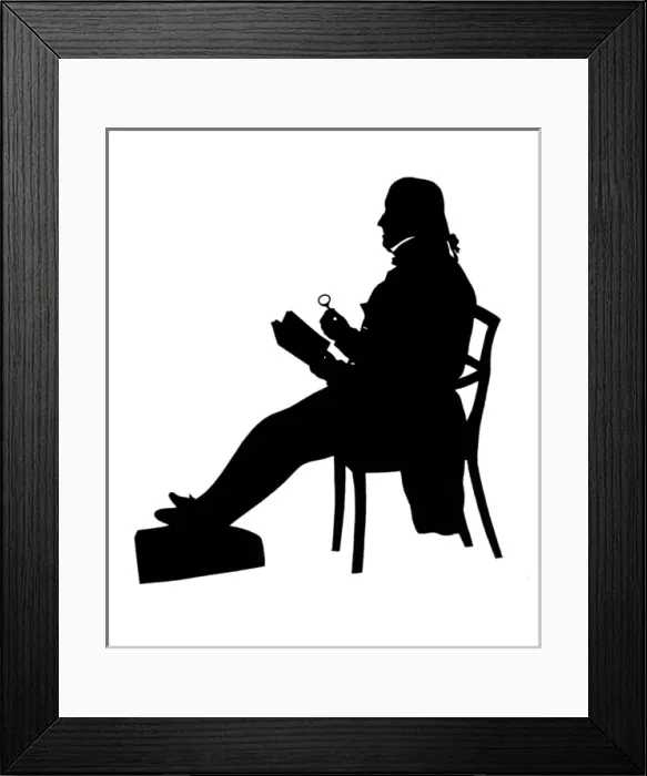 Framed Print : Bath Characters by Edouart - Mr John Basnet Framed Print : Bath Characters by Edouart - Mr John Basnet