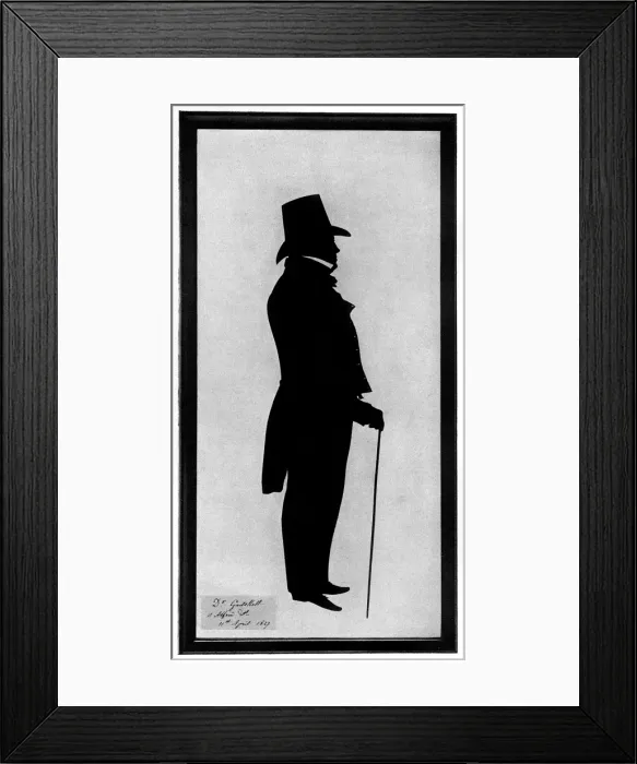 Framed Print : Bath Characters by Edouart - Dr Gaitskell Framed Print : Bath Characters by Edouart - Dr Gaitskell
