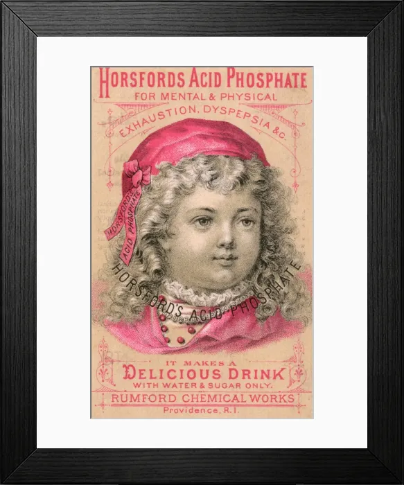 Framed Print : Trade card, Horsfords Acid Phosphate Framed Print : Trade card, Horsfords Acid Phosphate
