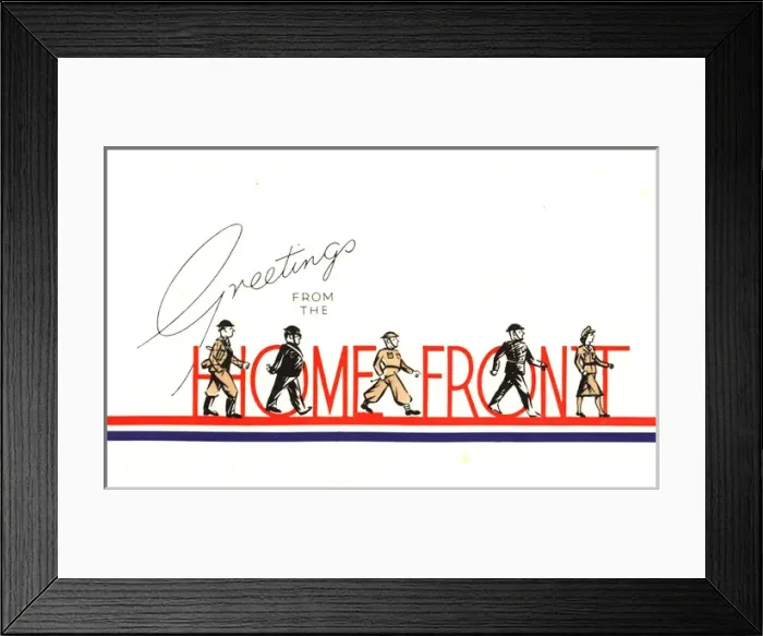 Framed Print : WW2 Christmas card, Home Front Framed Print : WW2 Christmas card, Home Front