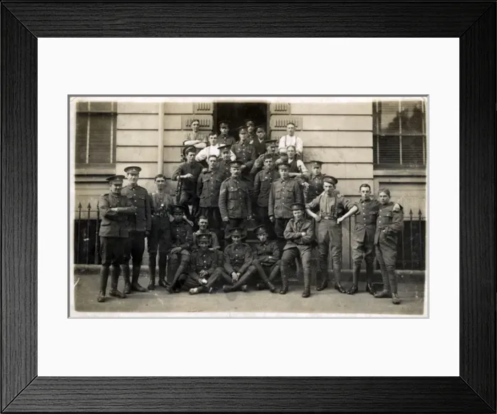 Framed Print : Group of soldiers preparing to leave for Germany Framed Print : Group of soldiers preparing to leave for Germany