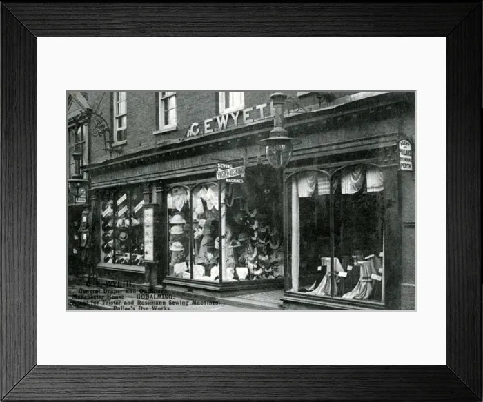 Framed Print : CE Wyeth - Drapers Shop, Godalming, Surrey Framed Print : CE Wyeth - Drapers Shop, Godalming, Surrey