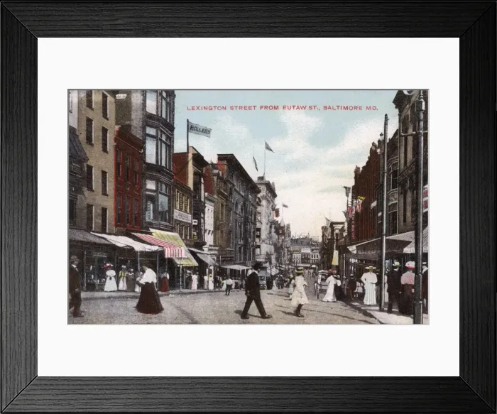 Framed Print : Lexington Street, Baltimore, Maryland, USA Framed Print : Lexington Street, Baltimore, Maryland, USA