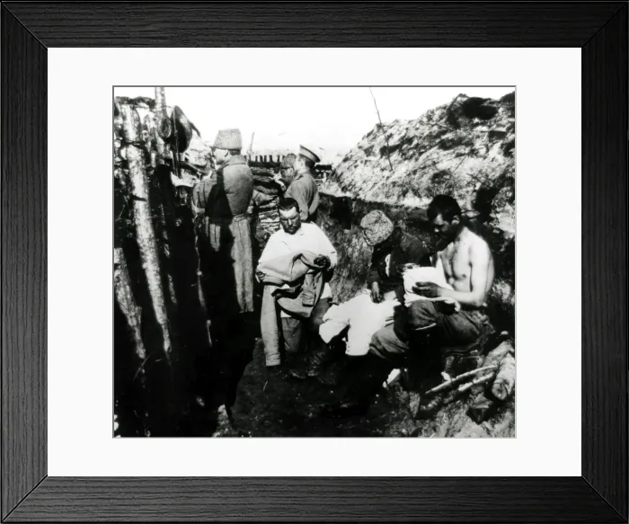 Framed Print : WW1 - Russian trench scene - Eastern Front Framed Print : WW1 - Russian trench scene - Eastern Front