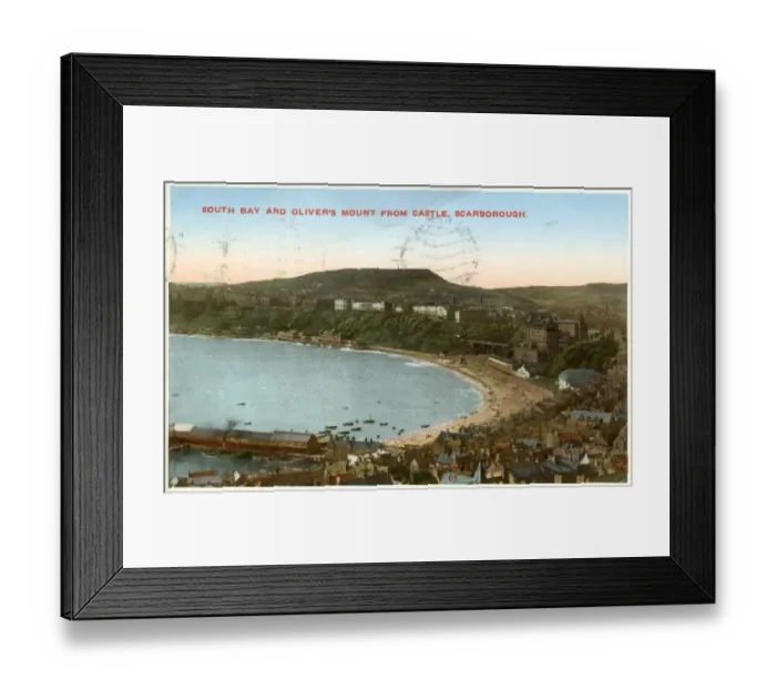 Framed Print : South Bay & Olivers Mount, Scarborough, Yorkshire Framed Print : South Bay & Olivers Mount, Scarborough, Yorkshire