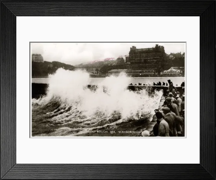 Framed Print : A Rough Sea, Scarborough, Yorkshire Framed Print : A Rough Sea, Scarborough, Yorkshire