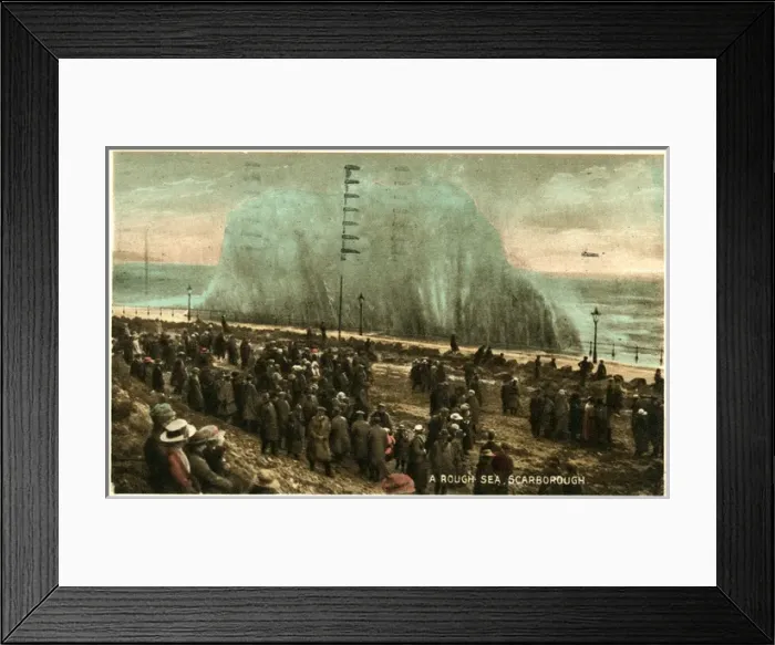 Framed Print : A Rough Sea, Scarborough, Yorkshire Framed Print : A Rough Sea, Scarborough, Yorkshire