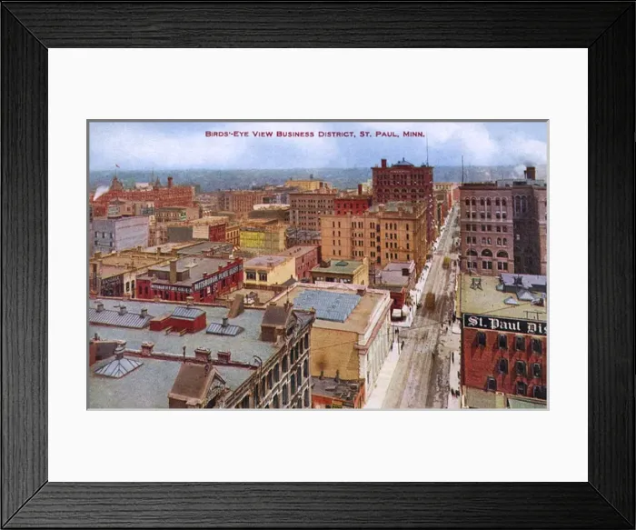Framed Print : General view of business district, St Paul, Minnesota, USA Framed Print : General view of business district, St Paul, Minnesota, USA