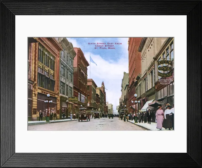 Framed Print : Sixth Street East, St Paul, Minnesota, USA Framed Print : Sixth Street East, St Paul, Minnesota, USA