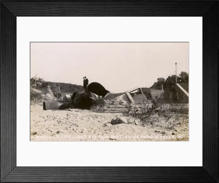 Framed Print : Wreck of City Light Station, Fergus Falls, Minnesota, USA Framed Print : Wreck of City Light Station, Fergus Falls, Minnesota, USA