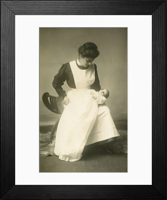 Framed Print : Nurse with baby Framed Print : Nurse with baby