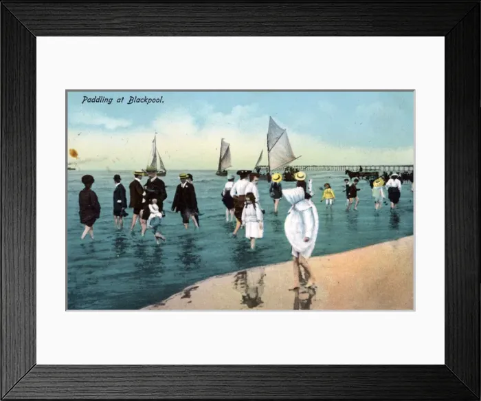Framed Print : Paddling, Blackpool, Lancashire Framed Print : Paddling, Blackpool, Lancashire