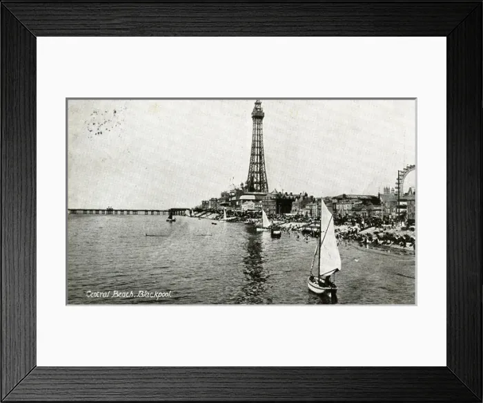 Framed Print : Central Beach, Blackpool, Lancashire Framed Print : Central Beach, Blackpool, Lancashire