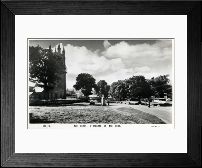 Framed Print : The Green & Church, Widdecombe-in-the-Moor, Devon Framed Print : The Green & Church, Widdecombe-in-the-Moor, Devon