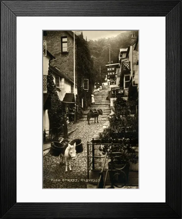 Framed Print : High Street, Clovelly, Devon Framed Print : High Street, Clovelly, Devon