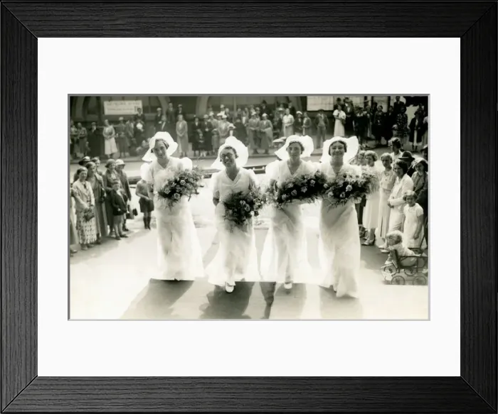 Framed Print : Bridesmaids at a society wedding Framed Print : Bridesmaids at a society wedding