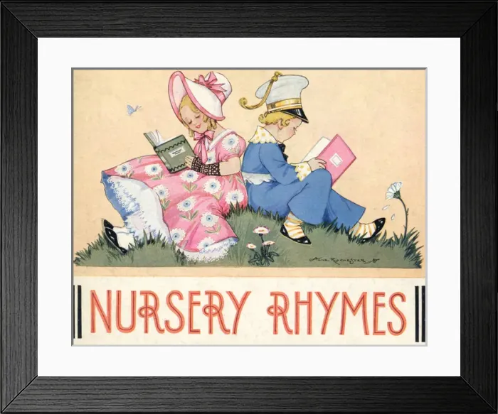 Framed Print : Two children reading books Framed Print : Two children reading books