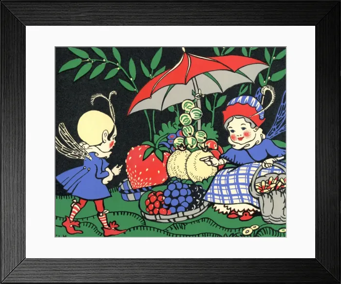 Framed Print : A pixie fruit seller Framed Print : A pixie fruit seller