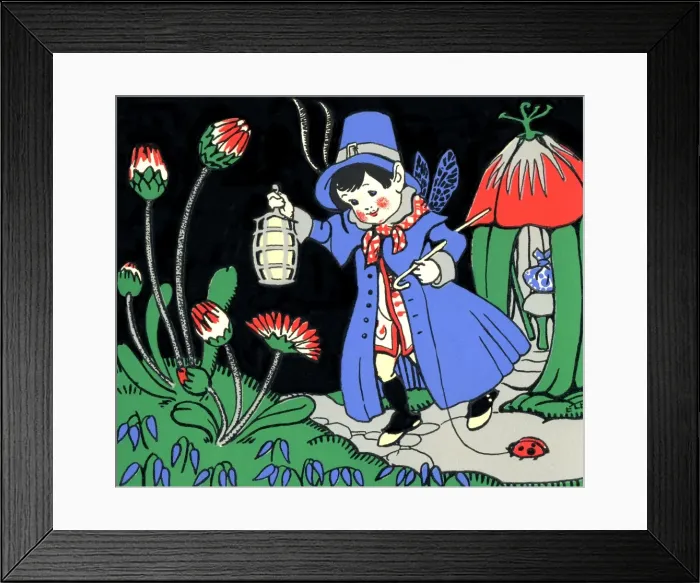 Framed Print : A pixie checks that the flowers are sleeping Framed Print : A pixie checks that the flowers are sleeping