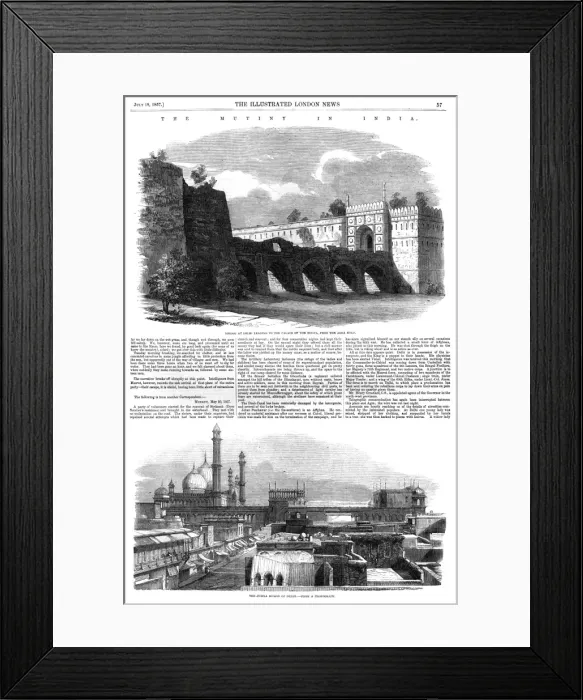 Framed Print : A page from The Illustrated London News, 18th July 1857 Framed Print : A page from The Illustrated London News, 18th July 1857