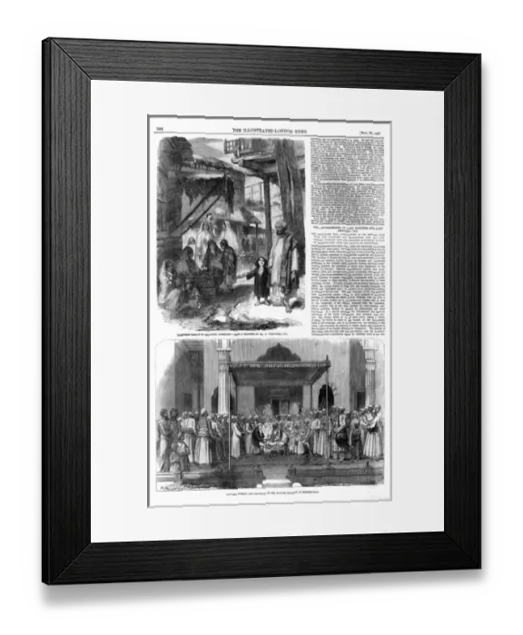 Framed Print : A page from The Illustrated London News, 28th November 1857 Framed Print : A page from The Illustrated London News, 28th November 1857