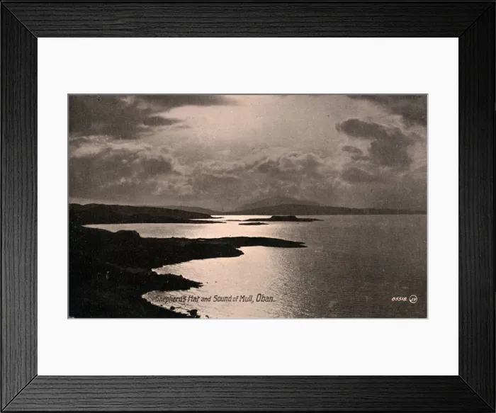 Framed Print : Shepherds Hat & Sound of Mull, Oban, Argyllshire Framed Print : Shepherds Hat & Sound of Mull, Oban, Argyllshire