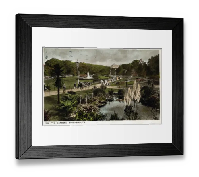 Framed Print : The Gardens, Bournemouth, Dorset Framed Print : The Gardens, Bournemouth, Dorset