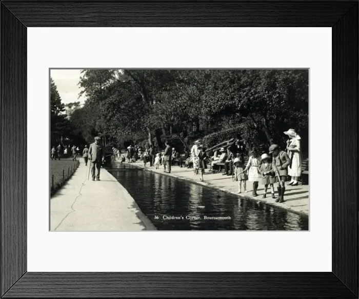 Framed Print : Childrens Corner, Bournemouth, Dorset